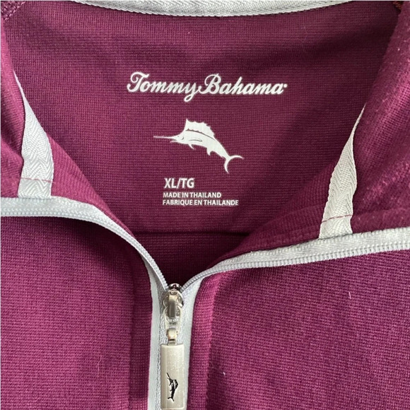Tommy Bahama 1/4 Zip Performance Pullover -XL- MAGENTA - Picture 3 of 7